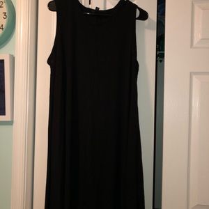 Mid length black dress
